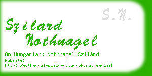 szilard nothnagel business card